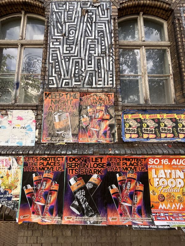 Plakatierung: BIC × Berliner Clubs – Support your local club – Berlin