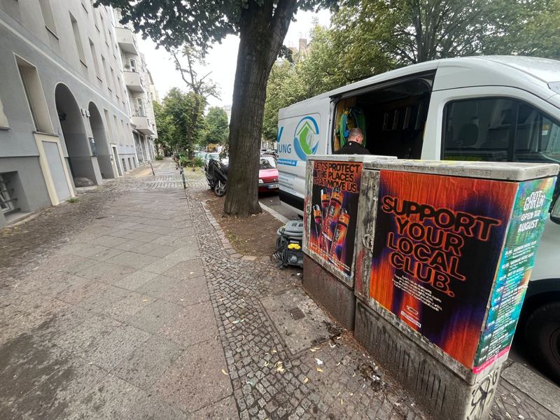 Plakatierung: BIC × Berliner Clubs – Support your local club – Berlin